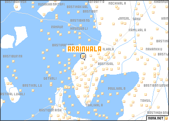 map of Arāīnwāla