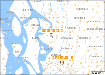 map of Arāīnwāla