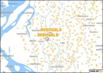 map of Arāīnwāla