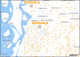 map of Arāīnwāla