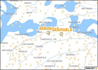 map of Arāīnwāla