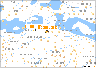 map of Arāīnwāla