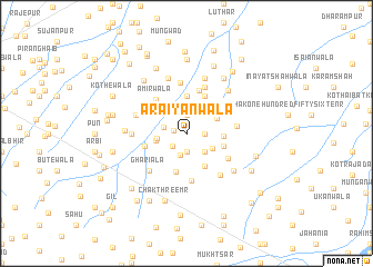 map of Arāiyānwāla