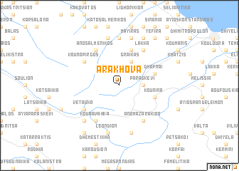 map of Arákhova