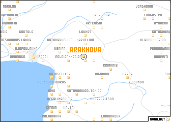 map of Arákhova