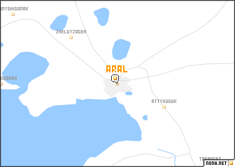 map of Aral
