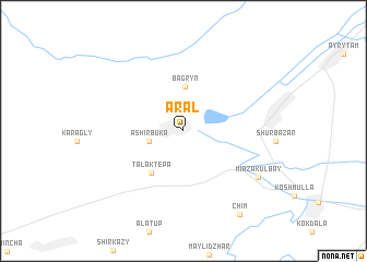 map of Aral