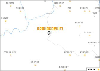 map of Aramoko Ekiti