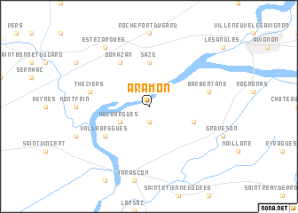 map of Aramon