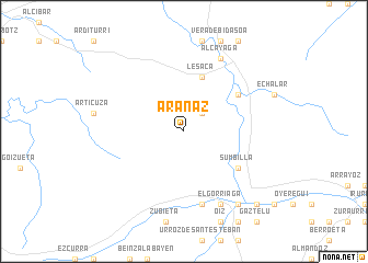 Aranaz Spain map nona