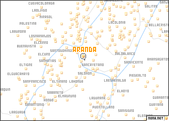 map of Aranda