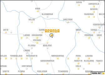 map of Aranda