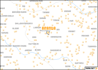 map of Aranda