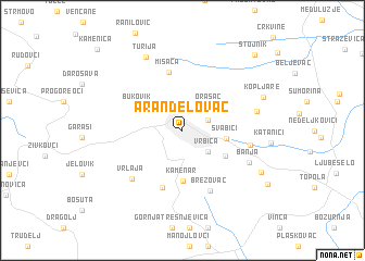 map of Aranđelovac