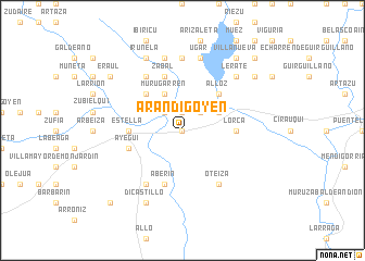 map of Arandigoyen