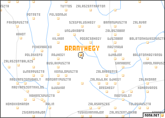 map of Aranyhegy