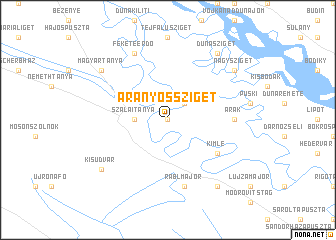 map of Aranyossziget