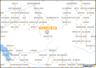 map of Aránzazu