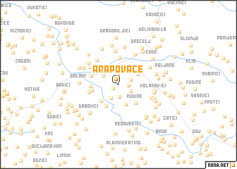 map of Arapovače