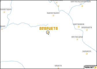 map of Arapué-ta