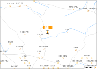 map of ‘Arāqī