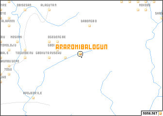 map of Araromi Balogun