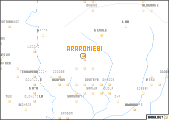 map of Araromi Ebi