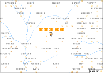map of Araromi Egba