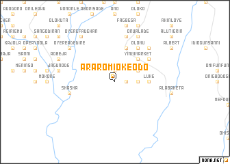 map of Araromi Okeodo