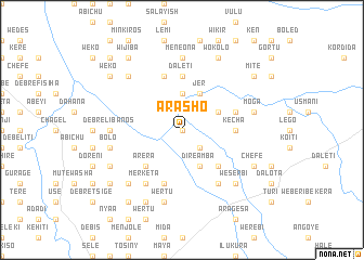 map of Ārasho