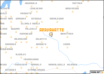 map of Aravawatte