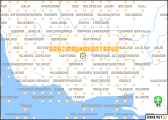 map of Ārāzi Rādhākāntapur