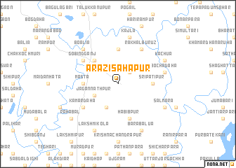 map of Ārāzi Sāhāpur