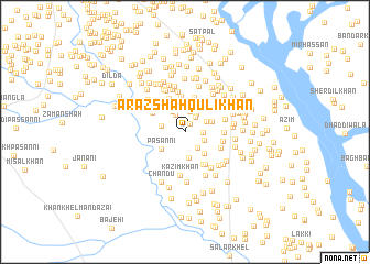 map of Araz Shāh Quli Khān