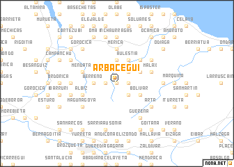 map of Arbácegui