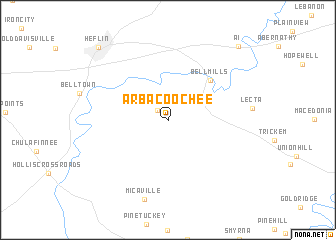 map of Arbacoochee