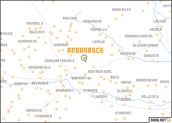 map of Arbanasce