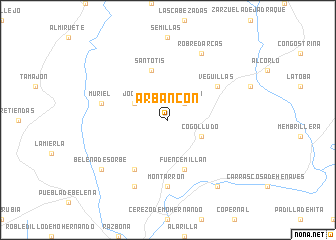 map of Arbancón