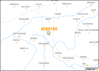 map of Arbaţān