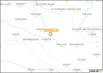 map of Arbeca