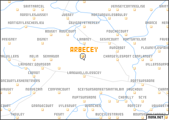 map of Arbecey