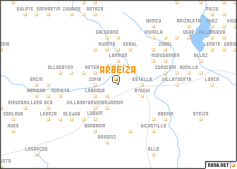 map of Arbeiza