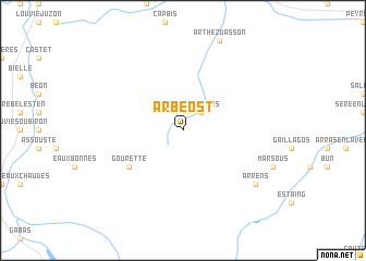 map of Arbéost