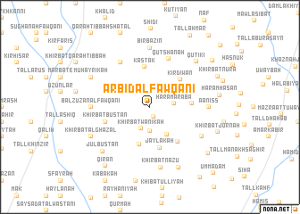map of ‘Arbīd al Fawqānī