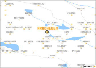 map of Årboheden