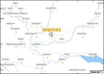 map of Arboniés