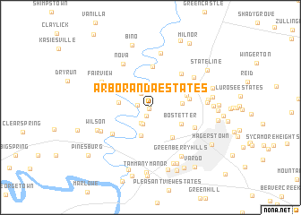 map of Arboranda Estates