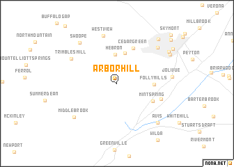 map of Arbor Hill