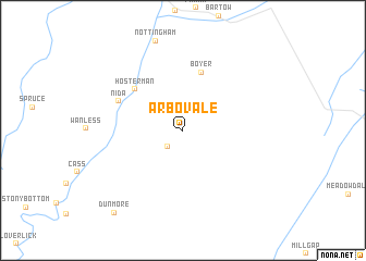 map of Arbovale