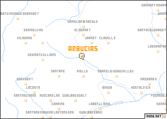 map of Arbucias